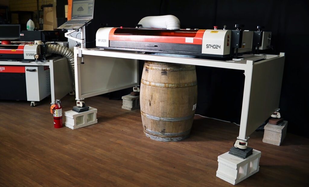 Open-architecture laser machine engraving barrel